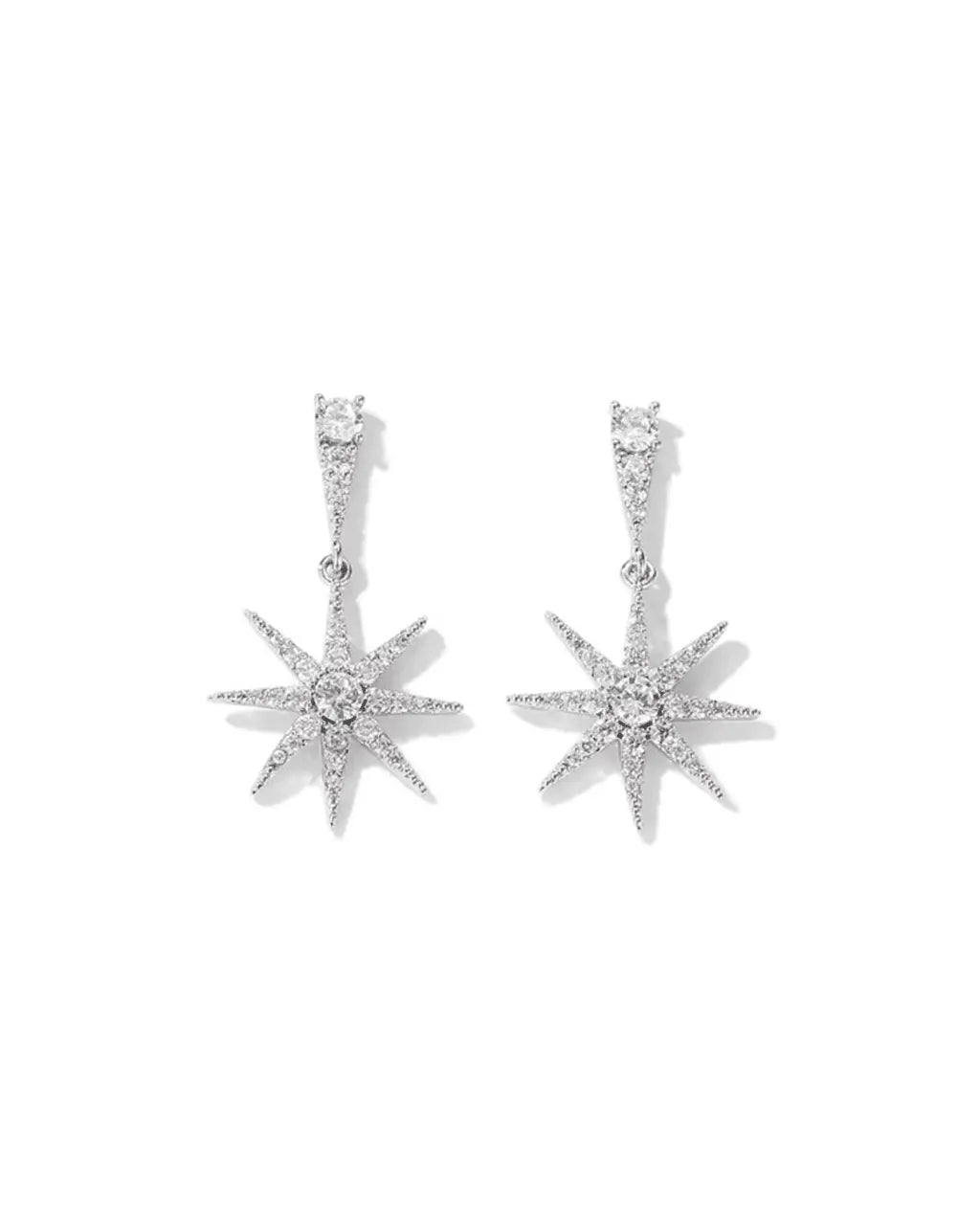 Celestial Radiance - Starburst Diamond Earrings Amora