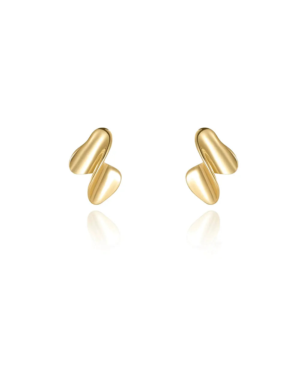 Twilight Drift - Sculpted Twist Stud Earrings Amora