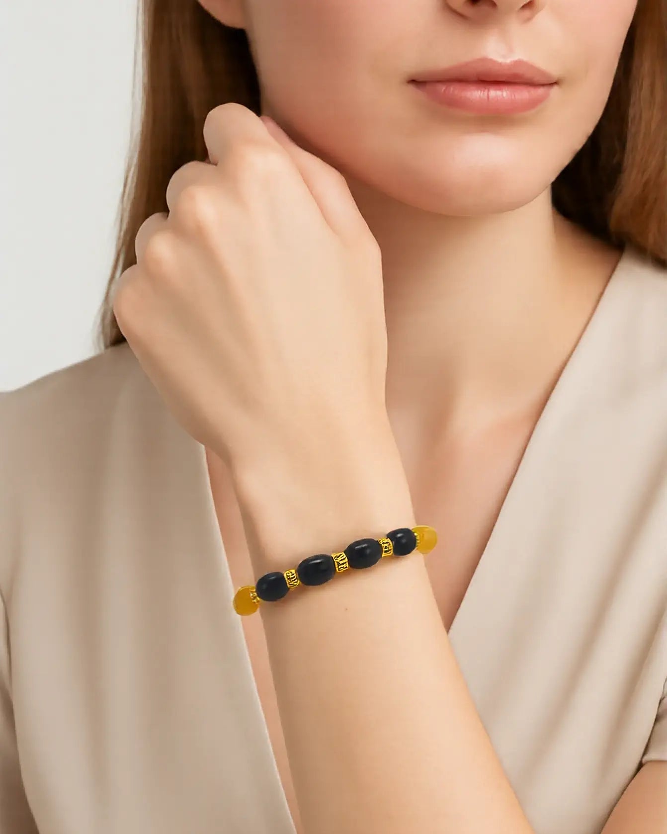 Black Gold Bracelet - Embodying Strength and Prosperity Amora