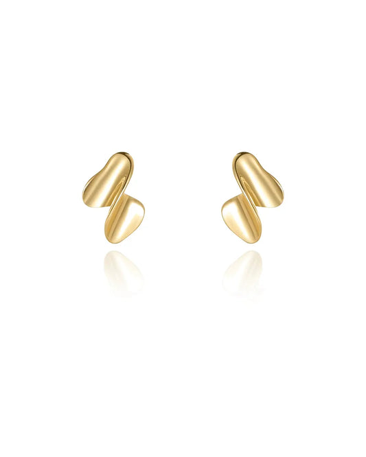 Twilight Drift - Sculpted Twist Stud Earrings Amora