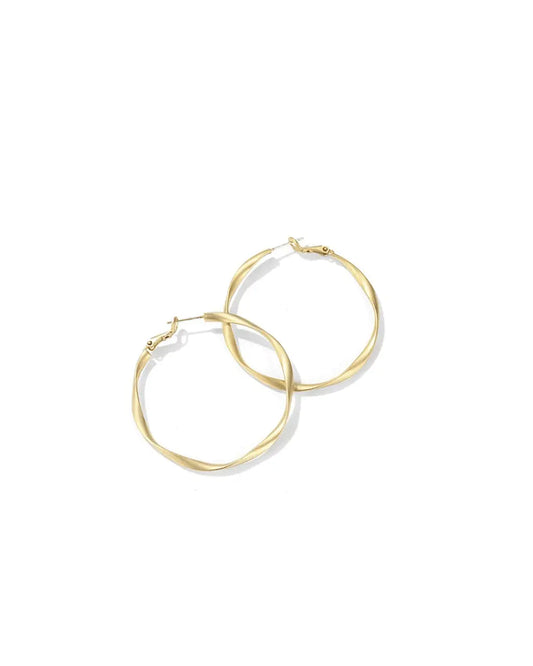 Golden Aura - Twisted Hoop Earrings Amora