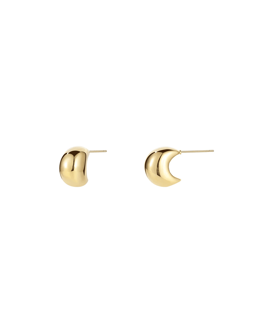 Lunar Serenade - Golden Crescent Earrings Amora